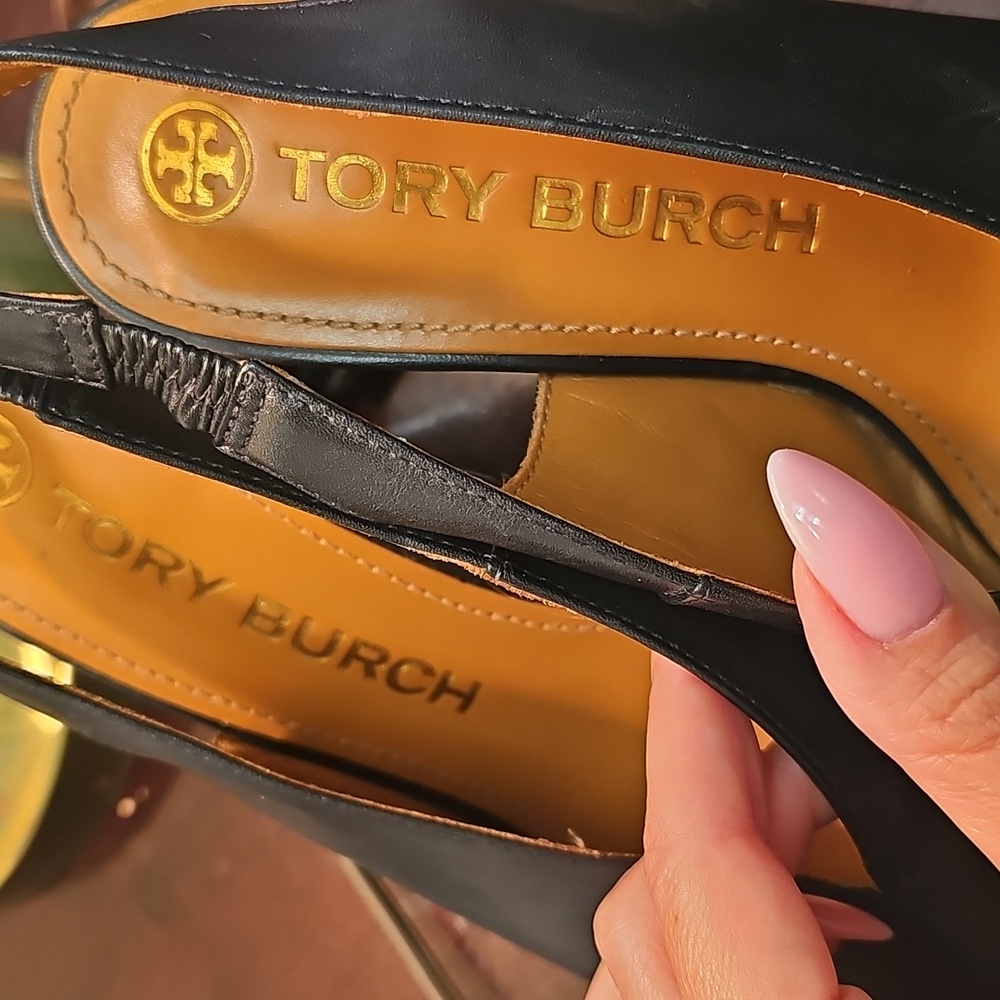 Tory Burch Black Leather Heels